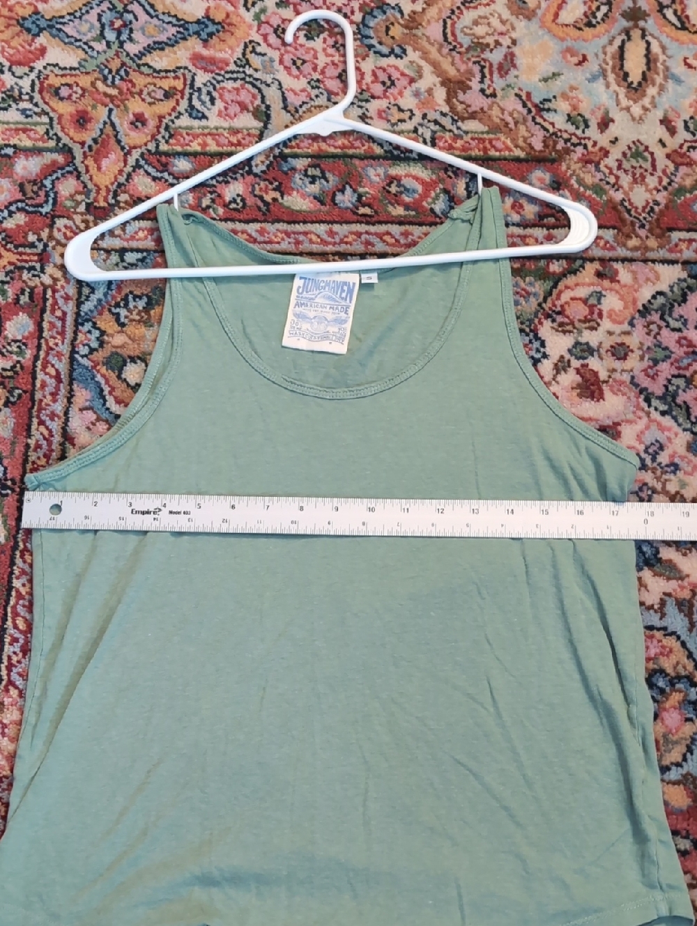 Jungmaven Sage Green Tank Top - Scoop Neck - Picture 3 of 5